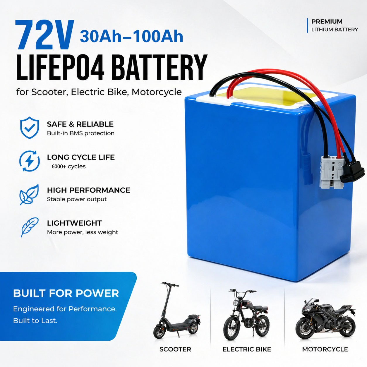 Bateria de Lítio LiFePO4 72V 5 - 72V 40Ah Lifepo4 Battery Pack avaliação e preço
