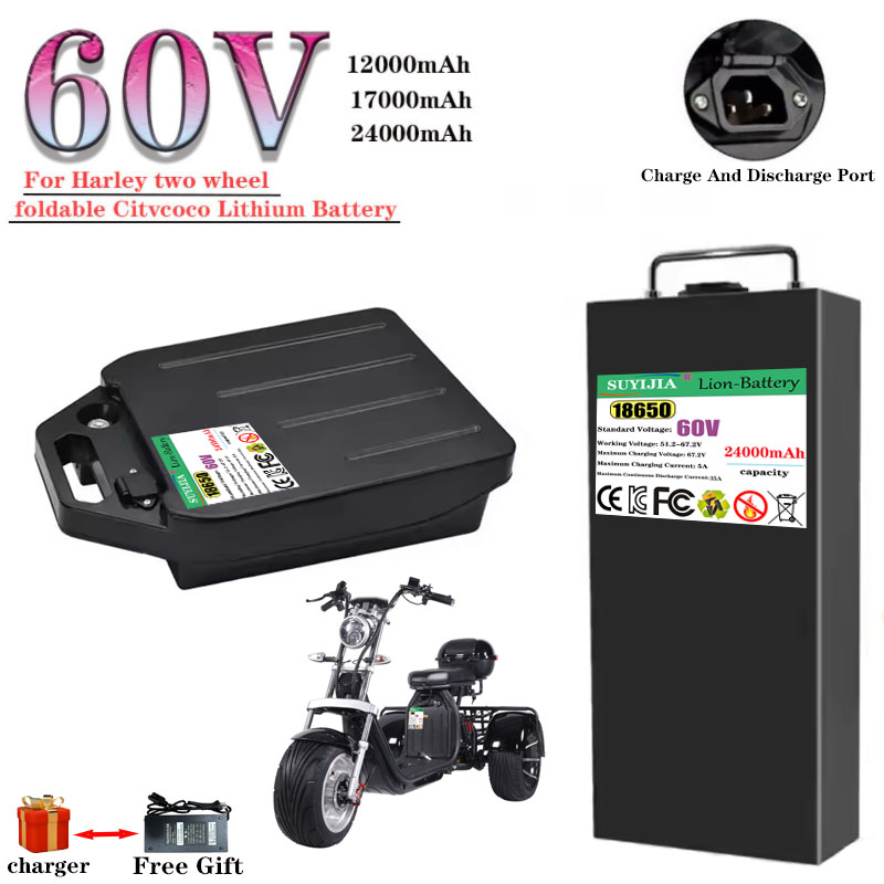HarleyBatteryCitycocoElectricB - 60V 50Ah Electric Scooter Battery avaliação e preço